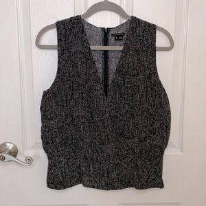 Navy Silk Tank Blouse